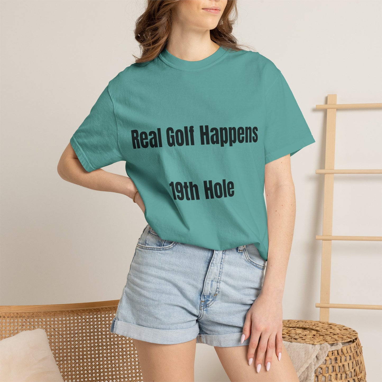 Real Golf Happens - 19th Hole Garment-Dyed T-Shirt