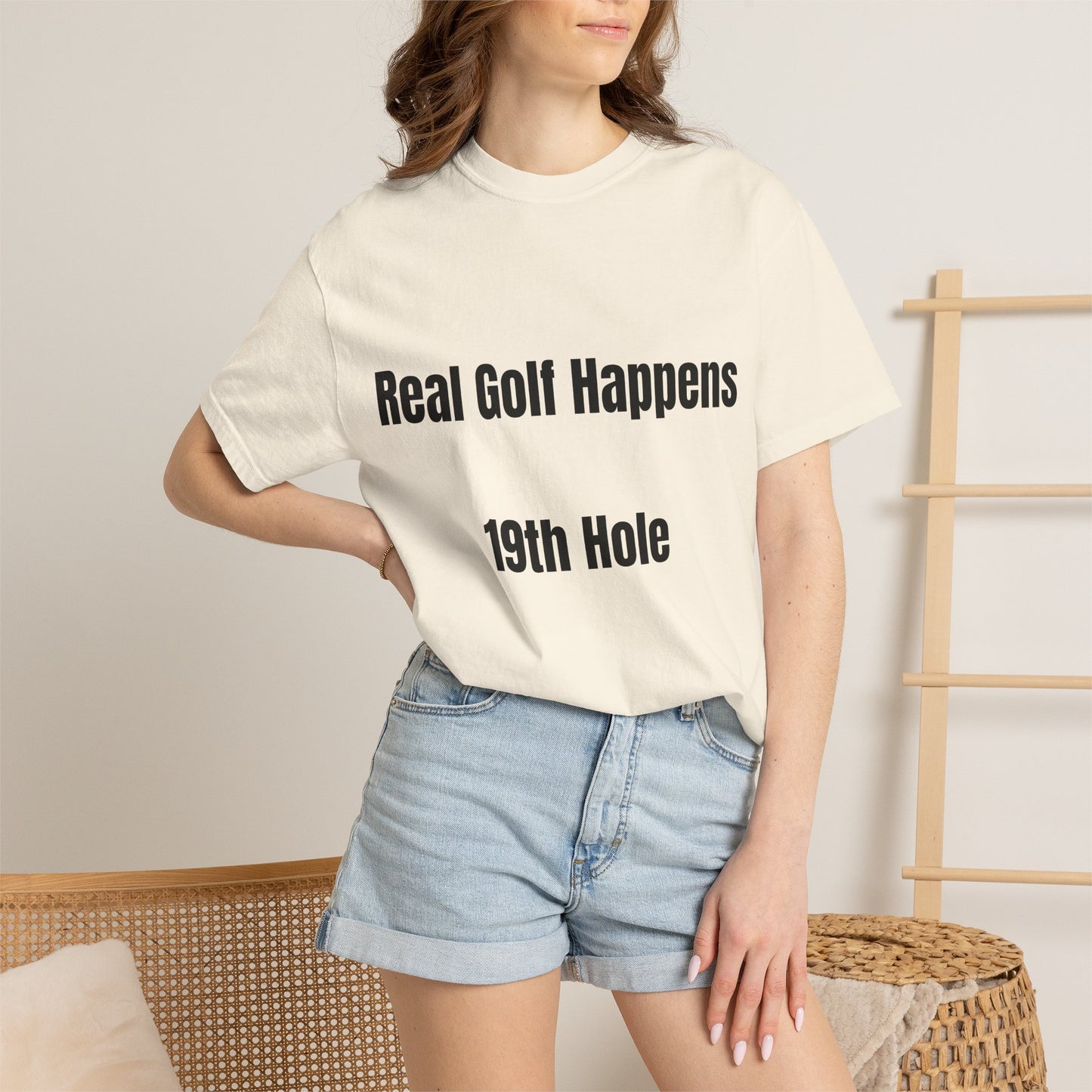 Real Golf Happens - 19th Hole Garment-Dyed T-Shirt