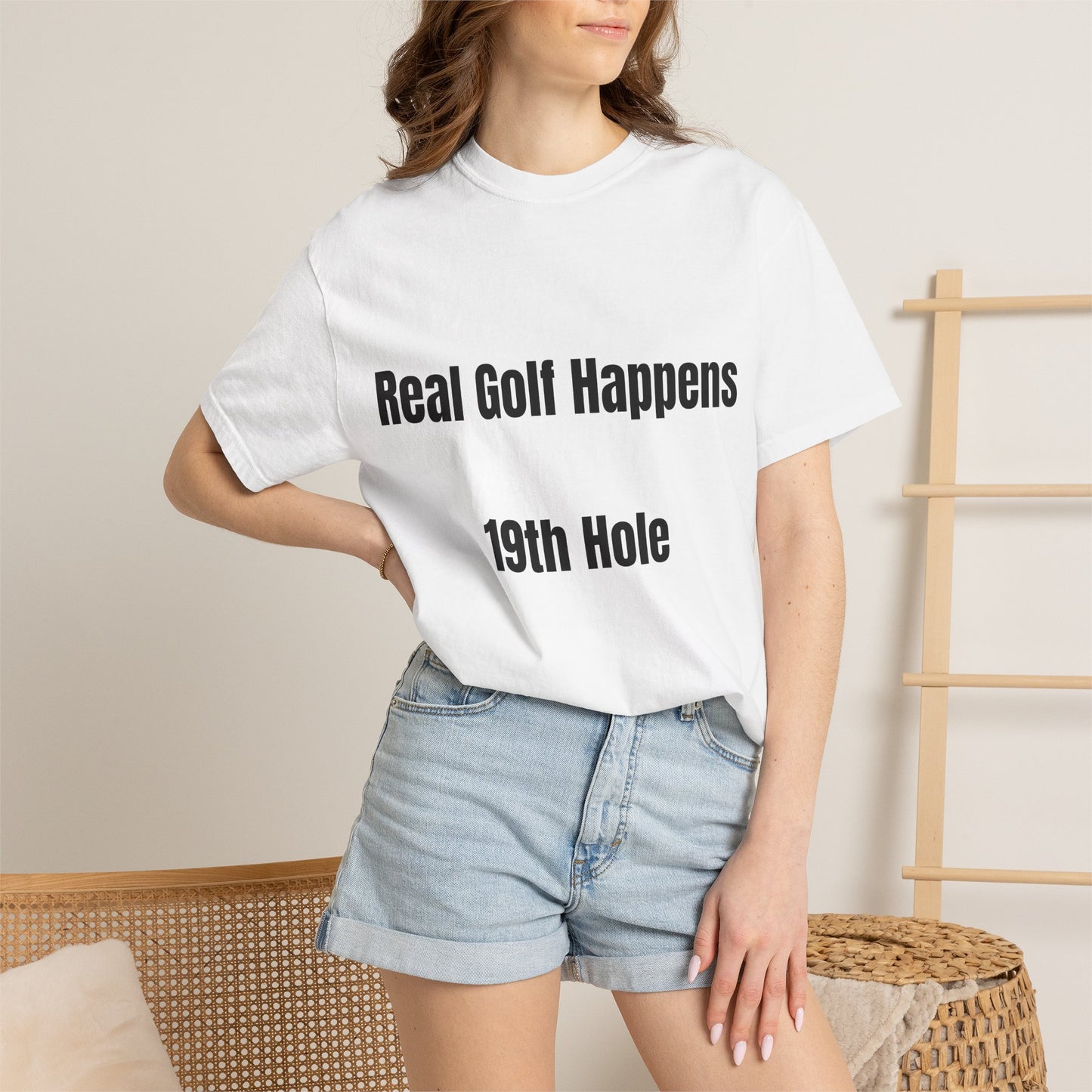 Real Golf Happens - 19th Hole Garment-Dyed T-Shirt