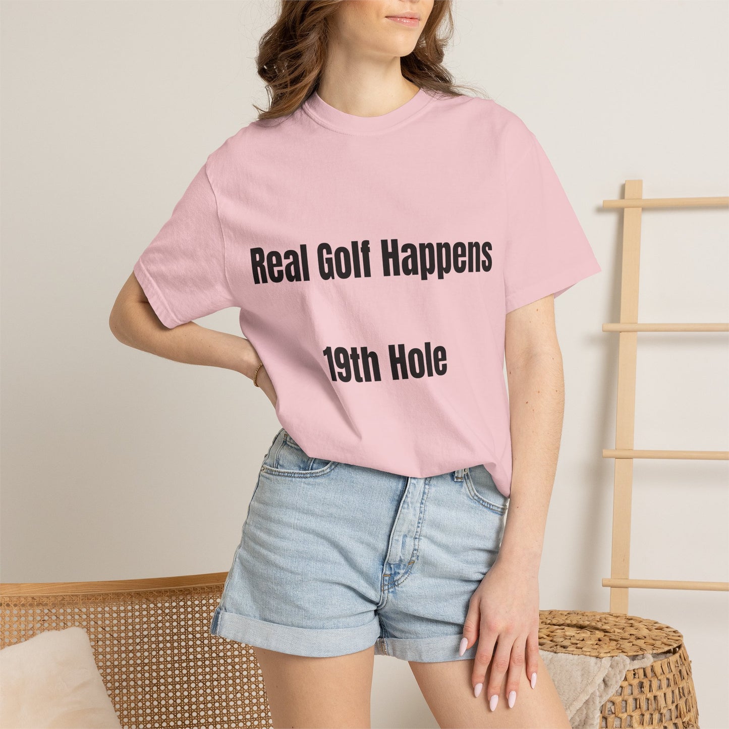 Real Golf Happens - 19th Hole Garment-Dyed T-Shirt