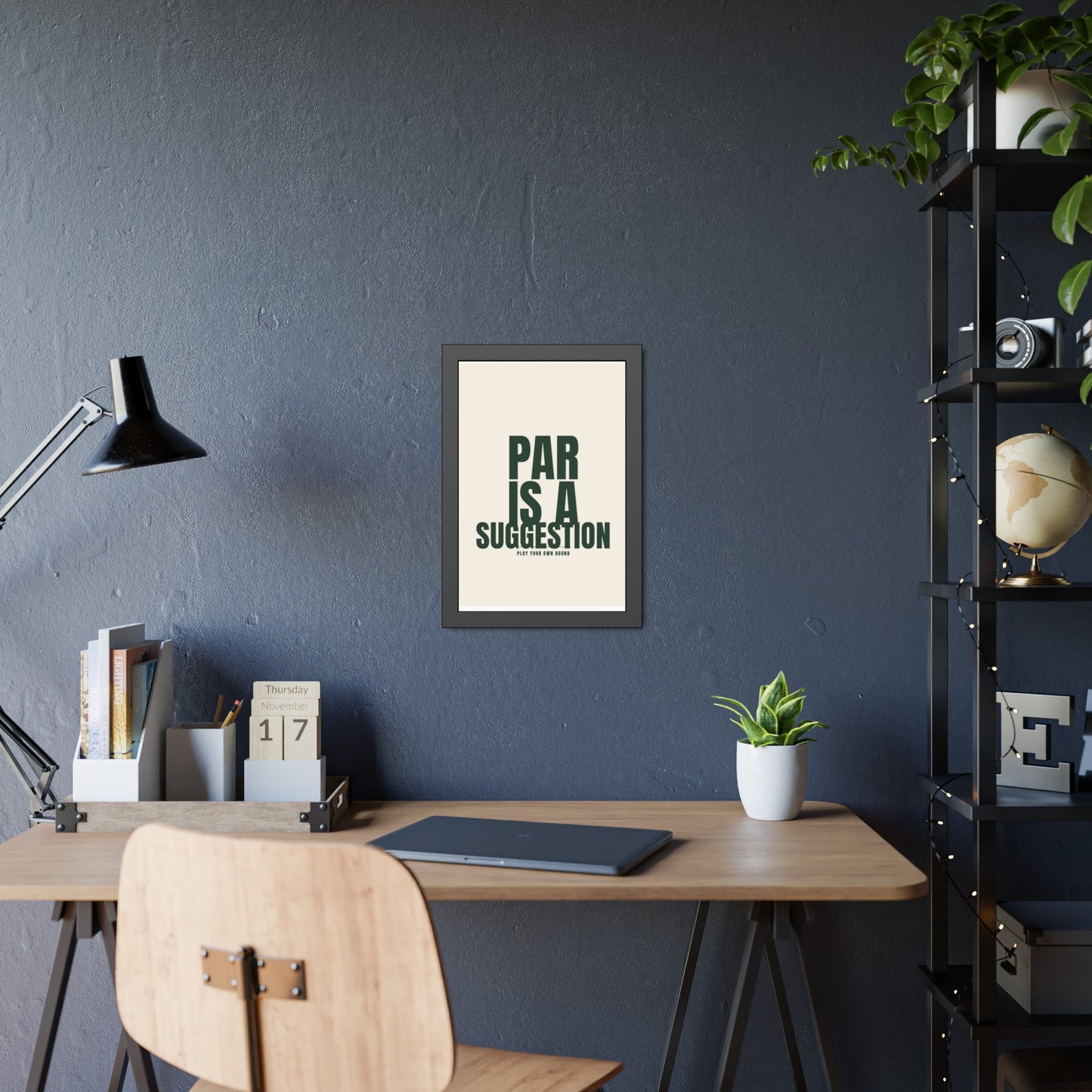 Framed Poster — "Par Is A Suggestion" Typography Art