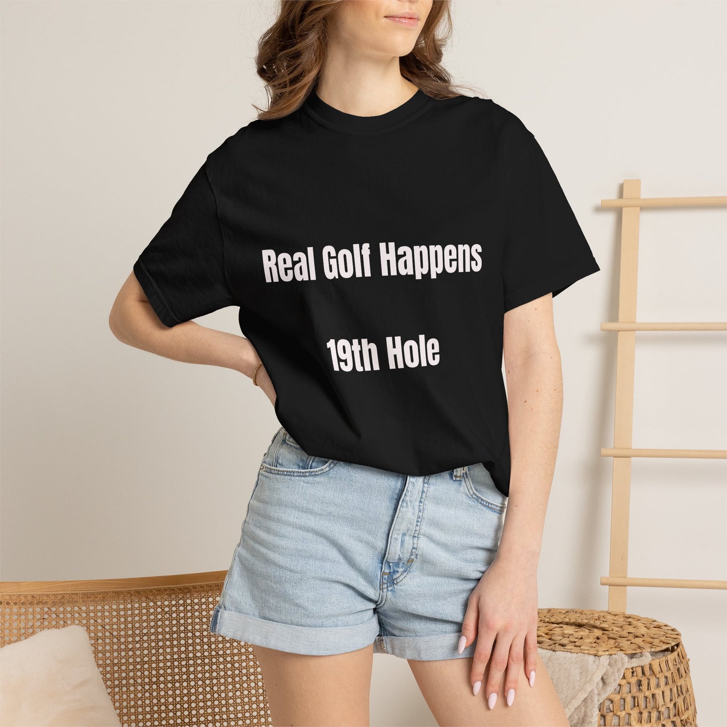 Real Golf Happens - 19th Hole Garment-Dyed T-Shirt