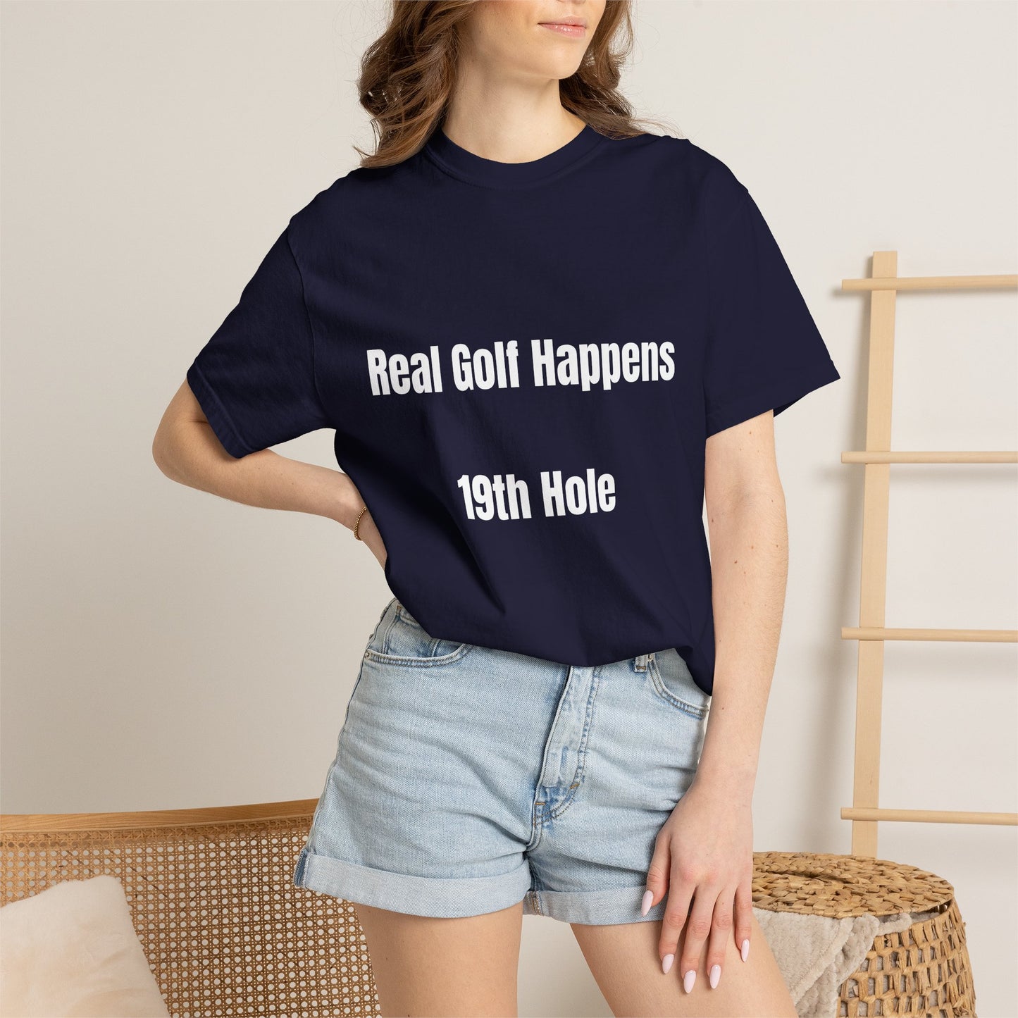 Real Golf Happens - 19th Hole Garment-Dyed T-Shirt