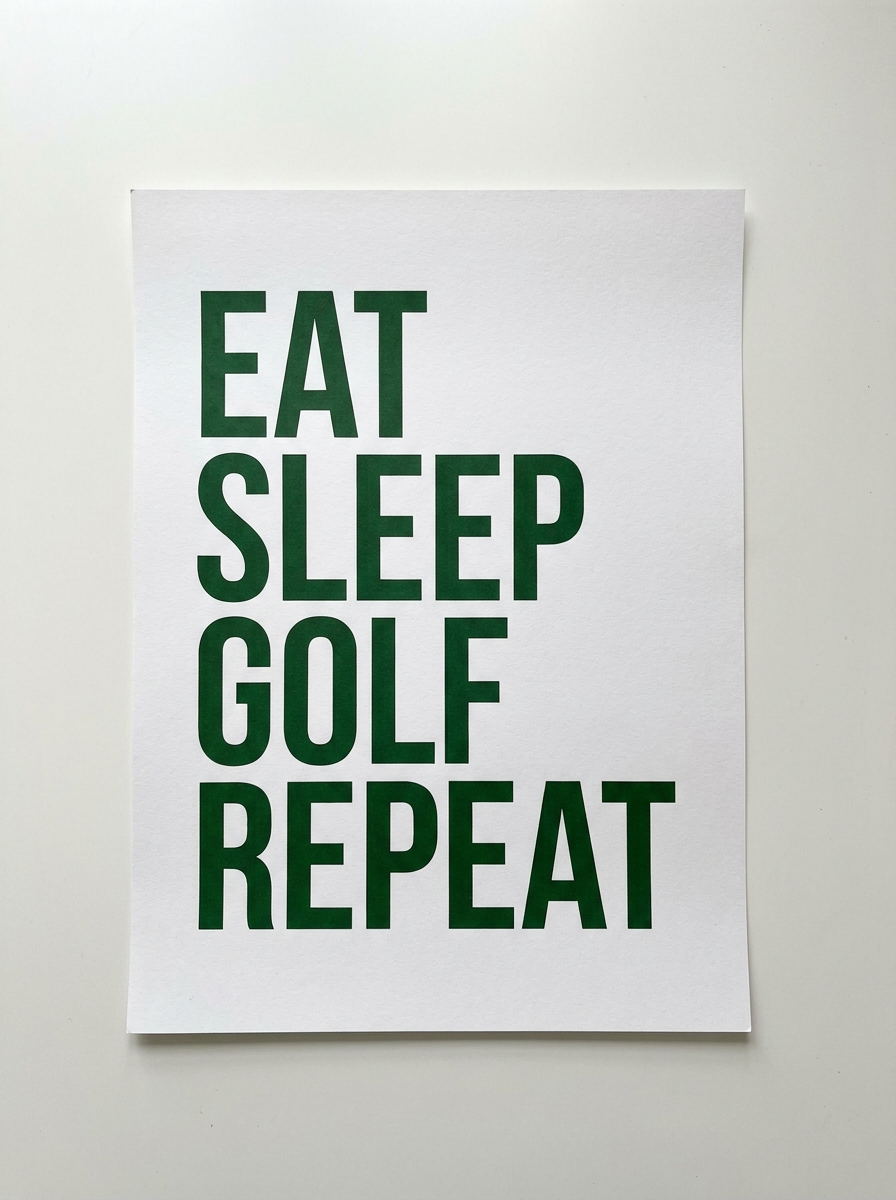 Eat Sleep Golf Repeat unframed poster