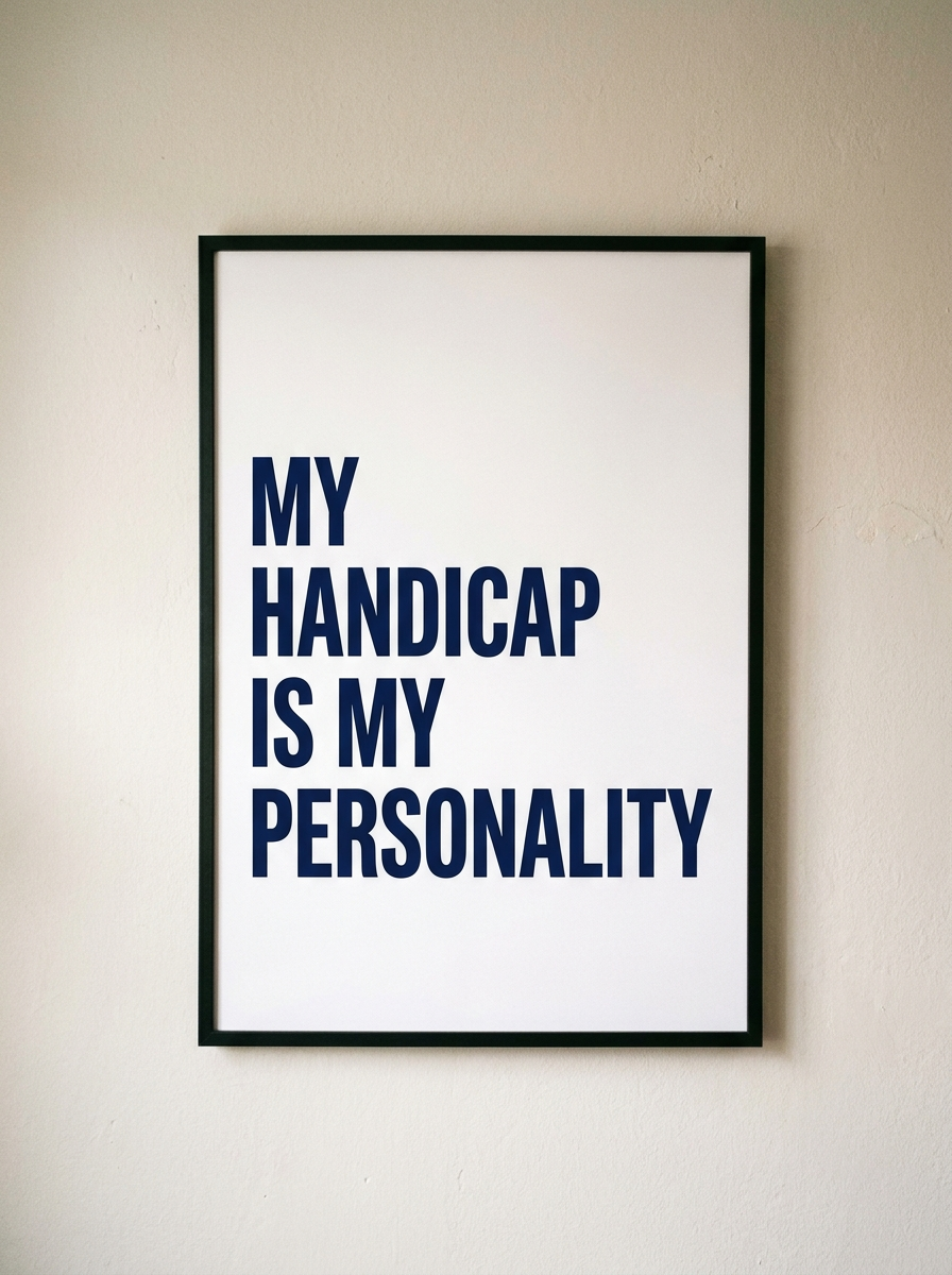 My Handicap Is My Personality golf poster