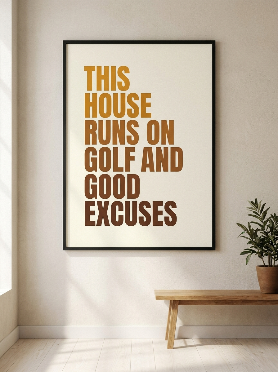 This House Runs on Golf and Good Excuses poster